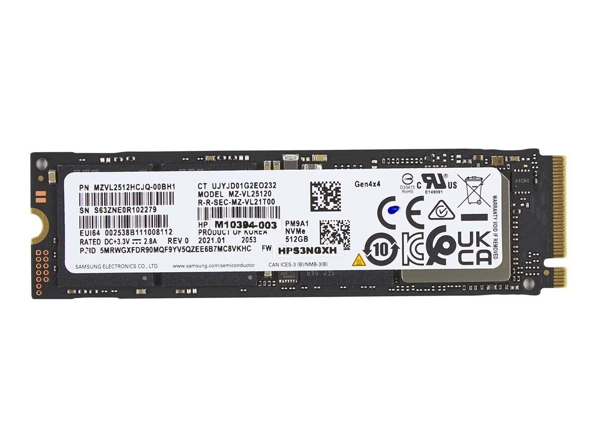 HP 512GB m.2 2280 SSD PCIe 4.0x4 für Elitebook 840 850 860 845 865 830 835 1040