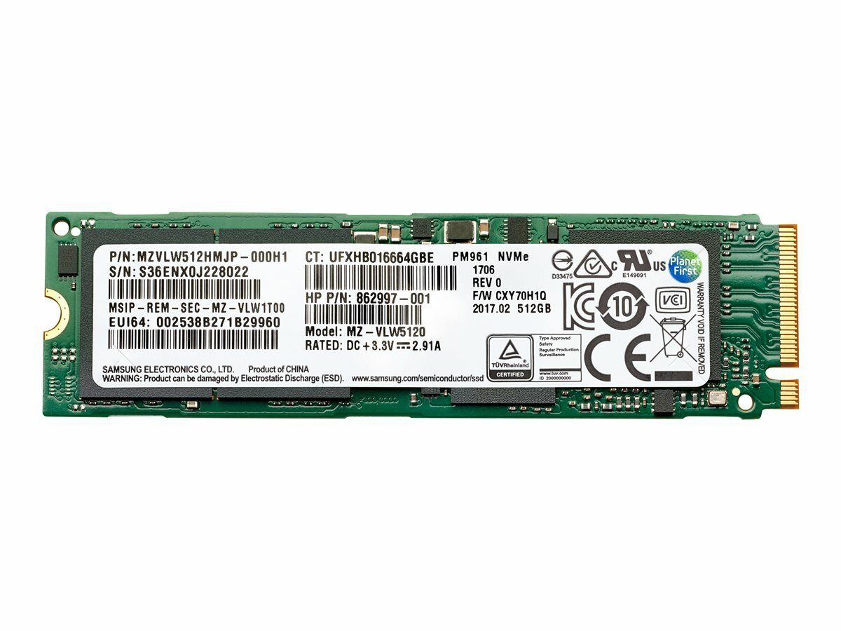 HP 512GB m.2 2280 SSD PCIe 4.0x4 für Elitebook 840 850 860 845 865 830 835 1040