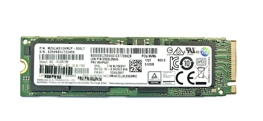 Lenovo 512GB m.2 2280 SSD PCIe NVMe Samsung PM961 /PM981 Thinkpad P51 P71 T470s