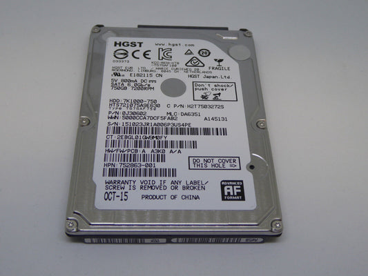 HP 750GB-7200U/min HGST HPN/SPS: 752863-001, 633252-001, H2P67AA