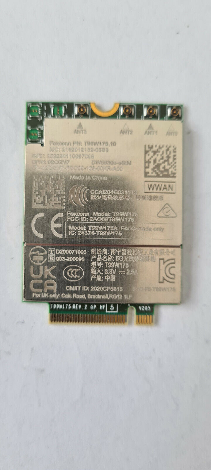 Dell LTE WWan 5G modul X55 m.2 02CGM7 DW5930e e-sim für Precision 7760 7560 ...