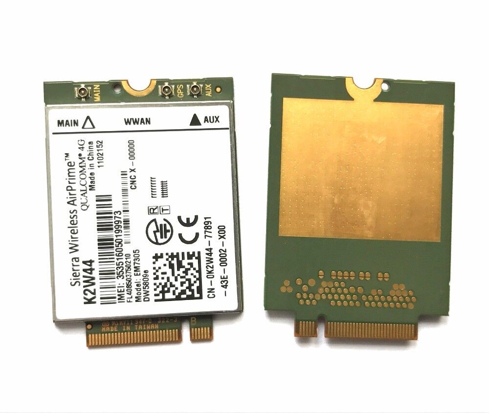 Dell LTE UMTS 4G m.2 Modul K2W44 DW5809e Sierra Wireless EM7305 E5550 E5450