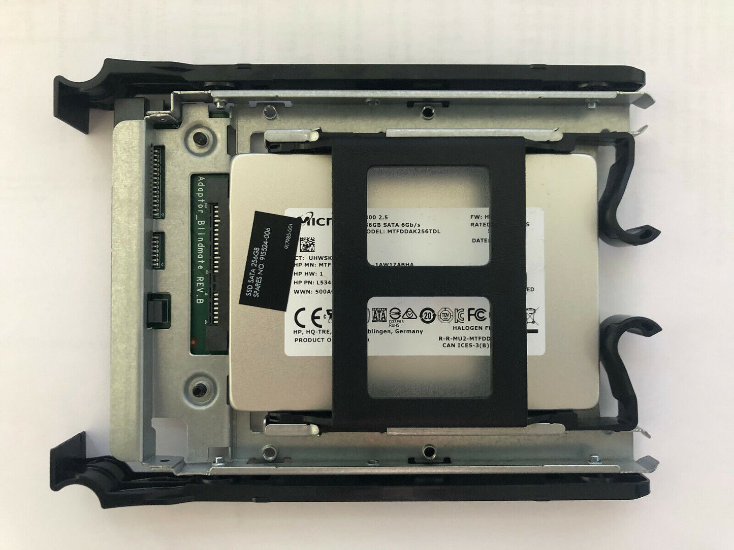 HP 256GB SSD SATA3 2,5" G7U67AA SED OPAL2 f. HP Z2 Z4 Z6 Elite 800 600 +3,5" ad.