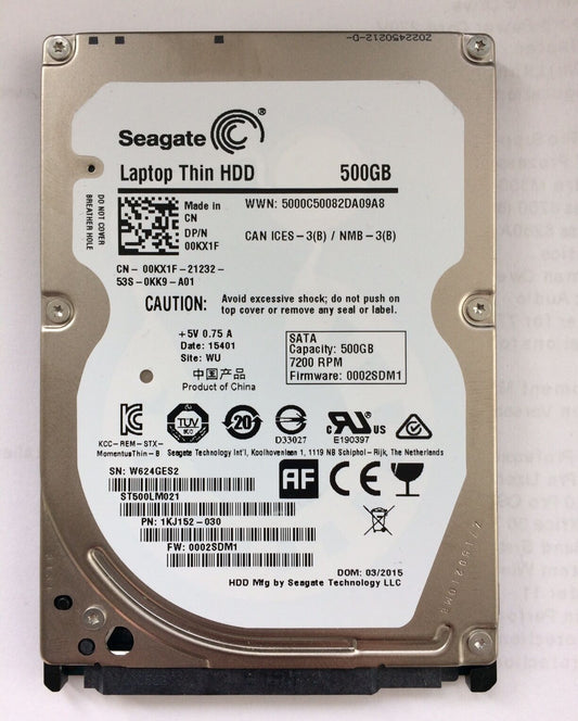 Dell 500GB-7200U/min Thin HDD DP/N 00KX1F Seagate ST500LM021