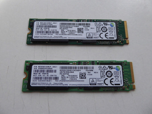 Lenovo 512GB m.2 2280 SSD PCIe NVMe Samsung PM961 SM961 Thinkpad P51 P71 T470s